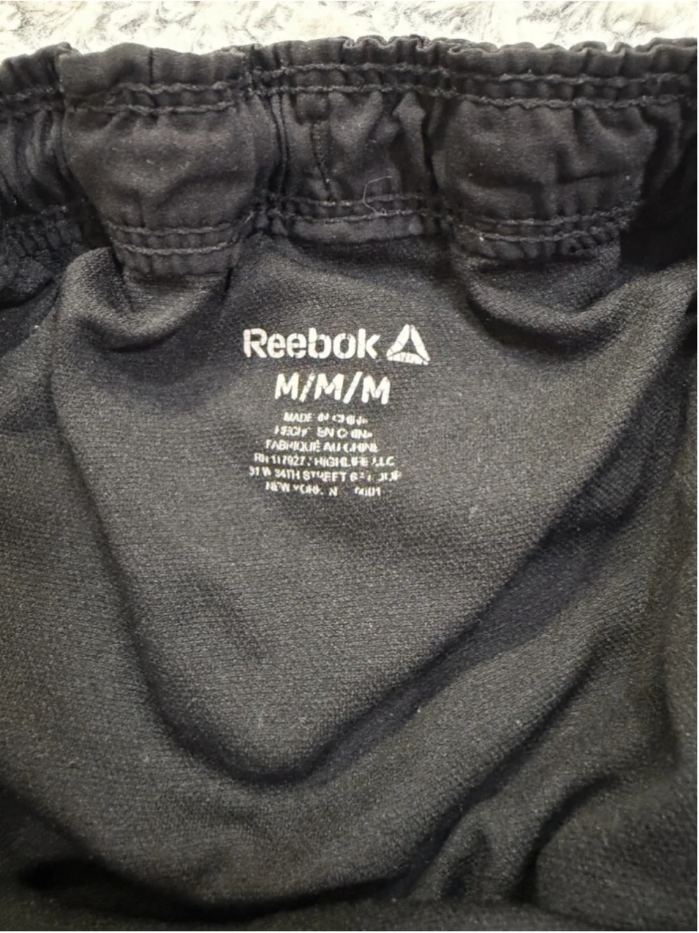 Reebok Women’s Black Mesh Running Shorts Drawstring Elastic Waist, M